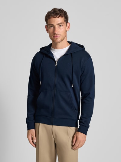 Tom Tailor Denim Regular Fit Sweatjacke aus Baumwoll-Mix Dunkelblau 4