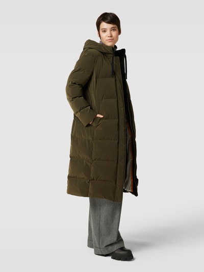 Christian Berg Woman Selection Steppmantel in unifarbenem Design Khaki 1