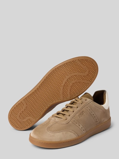 JOOP! SHOES Leren sneakers met labelopschrift, model 'velluto misto ike' Beige - 4