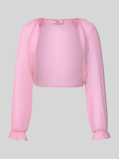 V.M. Kurtka koktajlowa o krótkim kroju z szyfonu Jasnoróżowy 2