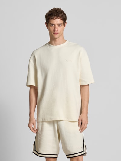 Pegador Oversized T-Shirt mit Label-Stitching Offwhite 4