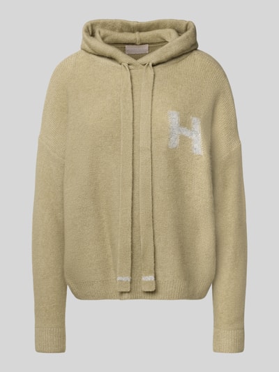 Hemisphere Gebreide pullover van kasjmiermix met capuchon Rietgroen - 2