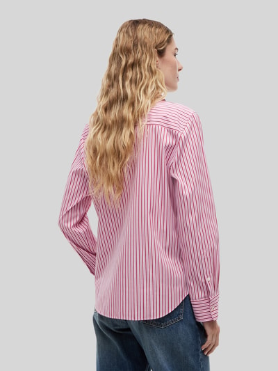 Tommy Hilfiger Regular Fit Langarmbluse aus reiner Baumwolle Pink 5