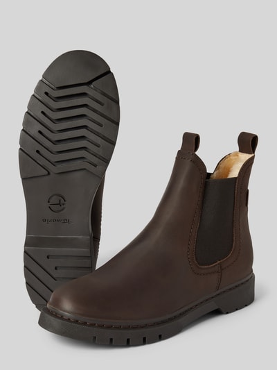 Tamaris Stiefeletten aus Leder mit elastischen Einsätzen Dunkelbraun 4