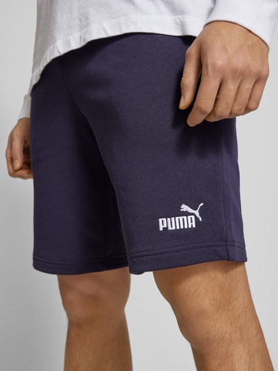 PUMA PERFORMANCE Regular Fit Sweatshorts mit Label-Stitching Modell 'ESS No. 1' Dunkelblau 3