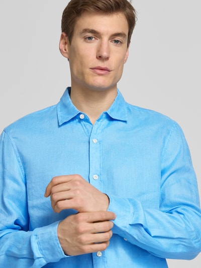 Scotch & Soda Regular Fit Freizeithemd mit Knopfleiste Aqua 3