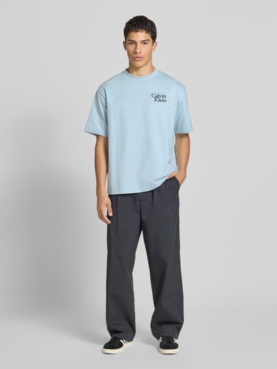 Calvin Klein Jeans T-shirt z wyhaftowanym logo Jasnoniebieski 1