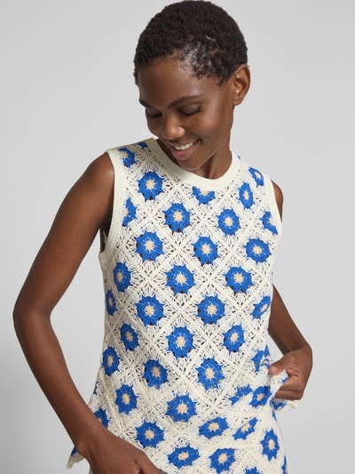 YAS Stricktop mit Rundhalsausschnitt Modell 'BALIS' Offwhite 3