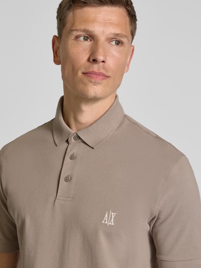 ARMANI EXCHANGE Koszulka polo z wyhaftowanym logo Szarobrązowy 3