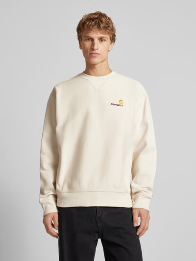 Carhartt Work In Progress Sweatshirt met ribboorden Offwhite - 4