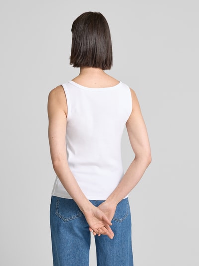 monari Tanktop mit Ziersteinbesatz Offwhite 5