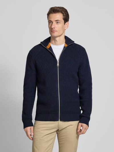 Tom Tailor Regular Fit Strickjacke mit Baumwolle Marine 4