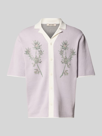 Only & Sons Freizeithemd mit Knopfleiste Modell 'RUN' Flieder 2