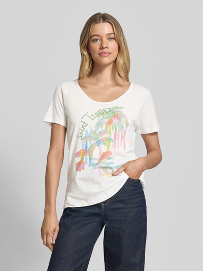 Milano Italy T-Shirt mit Motiv-Print Offwhite 4