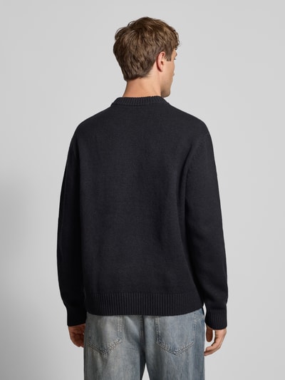 JACK & JONES Strickpullover mit Label-Stitching Modell 'NORREBRO' Black 5
