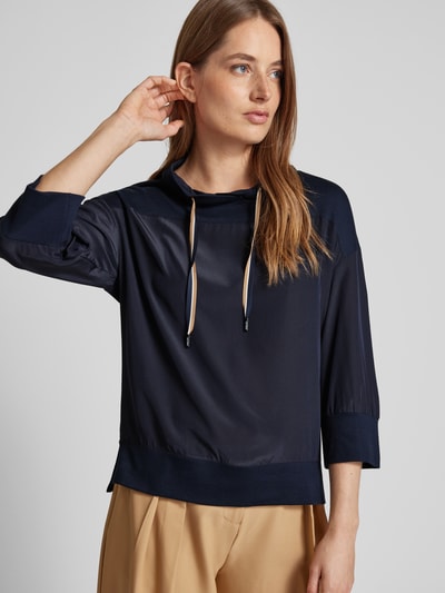 Marc Cain Longsleeve mit gerippten Abschlüssen Modell 'SPORTS' Marine 3