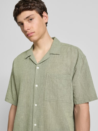 Only & Sons Relaxed fit vrijetijdsoverhemd met 1/2-mouwen, model 'CAIDEN' Lichtgroen - 3