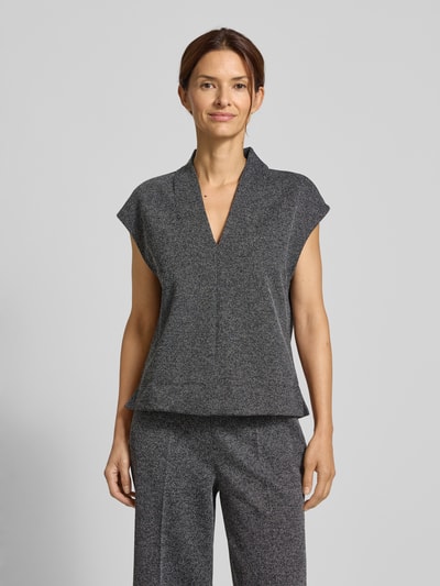 OPUS Regular fit blouseshirt met V-hals, model 'Gapla' Donkerblauw - 4