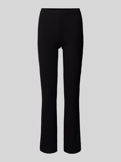 Vero Moda Flared leg legging in riblook, model 'LORRY' Zwart - 2