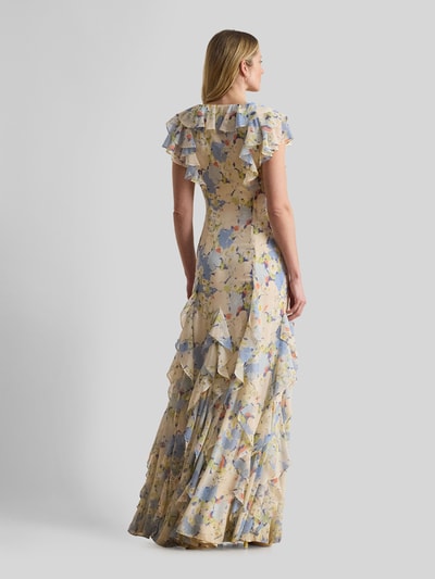 Lauren Ralph Lauren Abendkleid mit Volants Beige 5