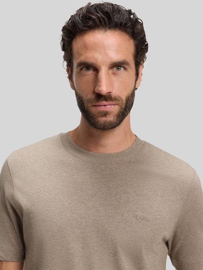 BOSS T-Shirt mit Rundhalsausschnitt Taupe 3
