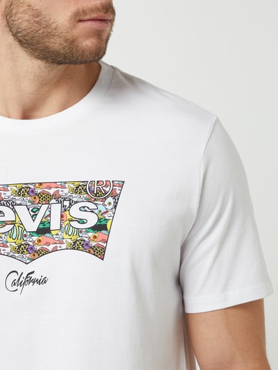 Levi's® T-shirt z nadrukiem z logo Biały 3