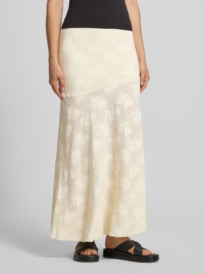 Gina Tricot Maxirock mit elastischem Bund Offwhite 4