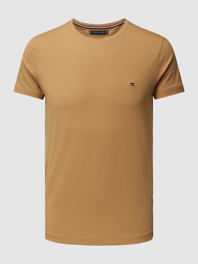 Tommy Hilfiger T-shirt o kroju slim fit z wyhaftowanym logo Camel 2