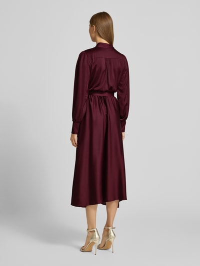Rinascimento Regular Fit Cocktailkleid in Wickel-Optik Bordeaux 5