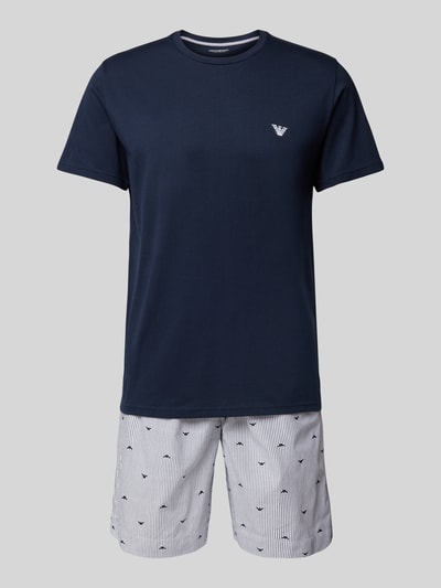 Emporio Armani Pyjama aus reiner Baumwolle Marine 1