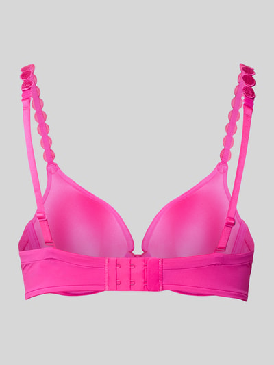 Produktfoto, Bügel-BH mit Herz-Ausschnitt Modell 'Tom' von Marie Jo, pink, glattes Material mit Stretch, Spaghettiträger, Hakenverschluss