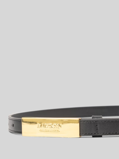 Lauren Ralph Lauren Skórzany pasek z klamrą na pin Czarny 2