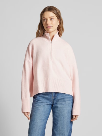 Review Oversized Strickpullover mit gerippten Abschlüssen Rose 4