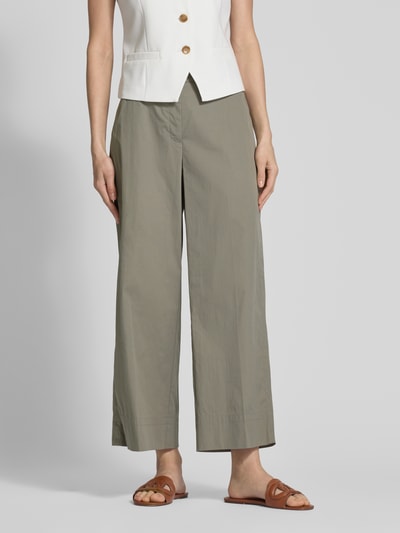 Cambio Wide Leg Stoffhose mit Gürtelschlaufen 'CARA' Khaki 4