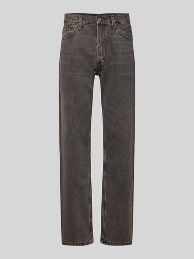 Produktfoto, Jeans mit 5-Pocket-Design von Levi's®, schwarze Baumwolle mit Relaxed Fit, sichtbarer Knopf- und Reißverschluss