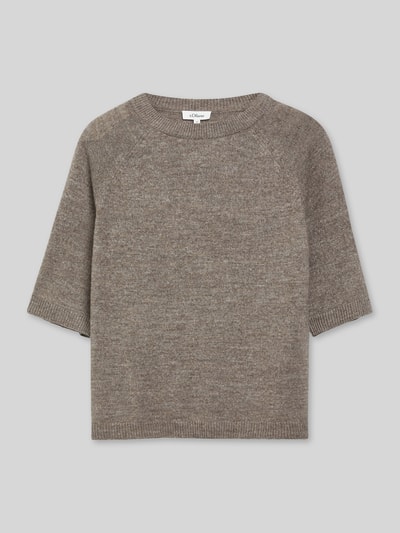 s.Oliver RED LABEL relaxed fit pullover met alpaca-aandeel Taupe gemêleerd - 2