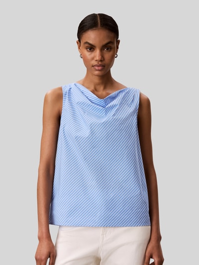 Calvin Klein Womenswear Relaxed Fit Blusentop aus reiner Baumwolle Hellblau 4
