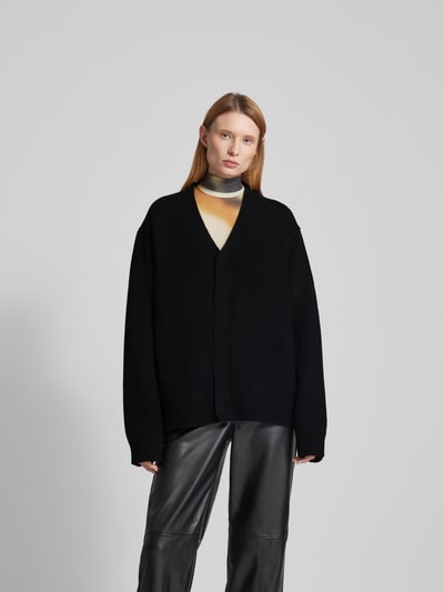 Nanushka Oversized Pullover mit V-Ausschnitt Black 4