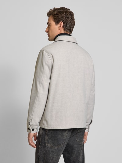 Jack & Jones Premium Regular Fit Hemdjacke mit Kentkragen Modell 'CARTER' Offwhite 5