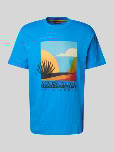 Napapijri T-Shirt mit Label-Print Modell 'ARBIA' Royal 2