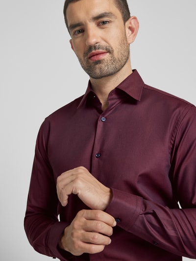 BOSS Regular Fit Business-Hemd mit Knopfleiste Modell 'JOE' Bordeaux 3