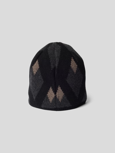 Roberto Collina Beanie mit Allover-Muster Dunkelgrau 5