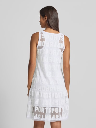 Marc Cain Knielanges Kleid mit Rundhalsausschnitt Weiss 5