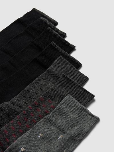 Tom Tailor Socken mit elastischem Rippenbündchen im 7er-Pack Anthrazit Melange 2