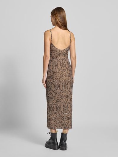 Gina Tricot Midikleid mit Spaghettiträgern und Rundhalsausschnitt Sand 5