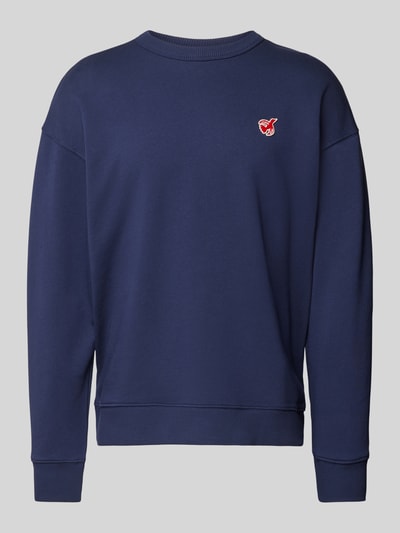 Scotch & Soda Sweatshirt met labelbadge, model 'CORE' Marineblauw - 2