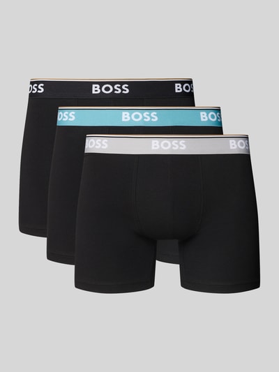 BOSS Regular Fit Trunks aus Baumwoll-Mix im 3er-Pack Blau 1