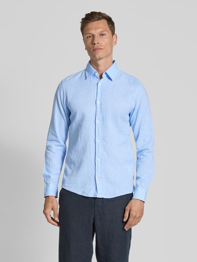 JOOP! Jeans Freizeithemd mit Knopfleiste Modell 'Hanson' Hellblau 4