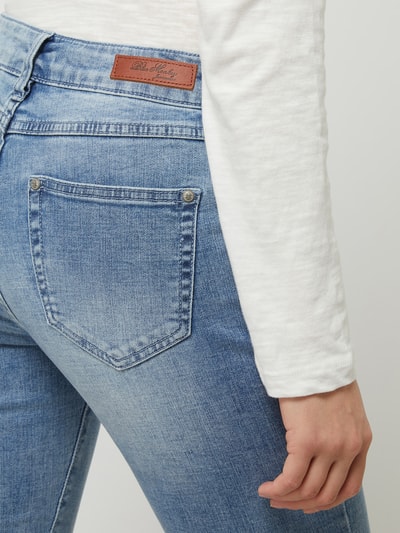 Blue Monkey Cropped Skinny Fit mit Stretch-Anteil Jeans Modell 'Sandy' Hellblau 3