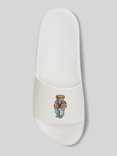 Polo Ralph Lauren Badeschuhe mit Polo Bear Print Weiss 3